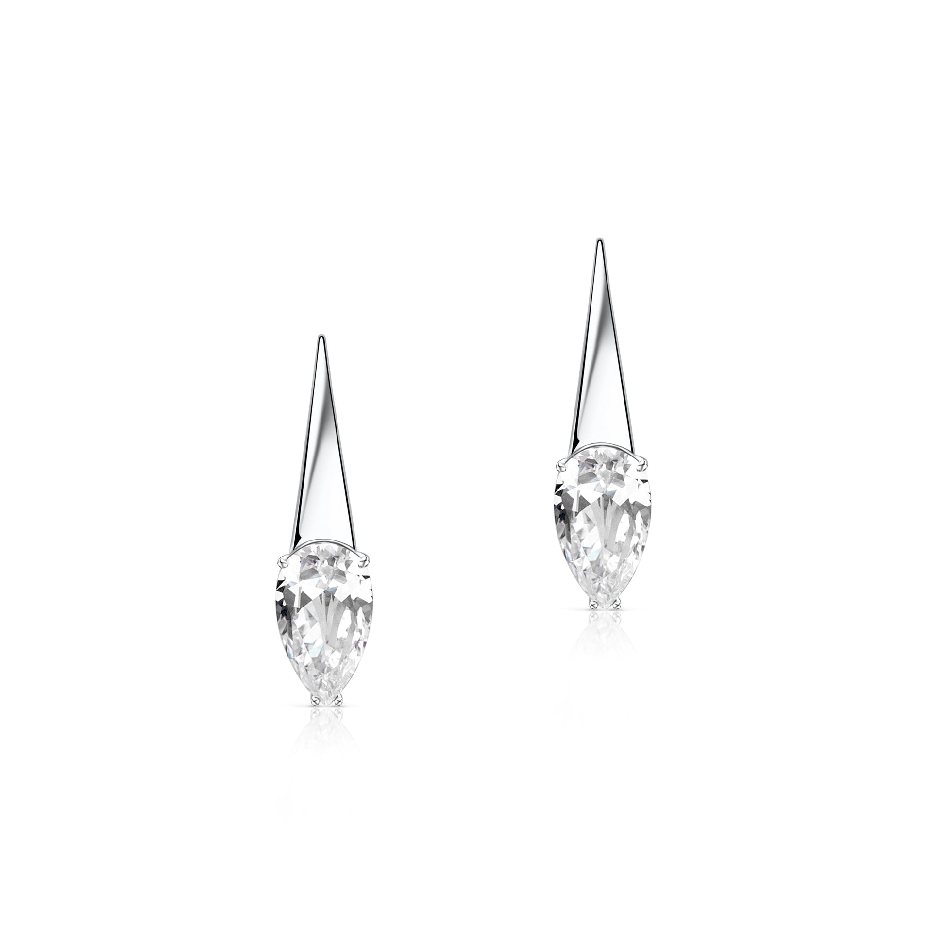 Ice Inverted Drop Earrings