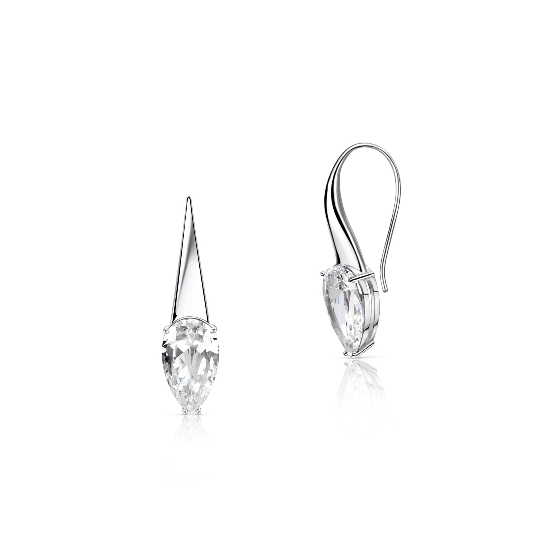 Ice Inverted Drop Earrings
